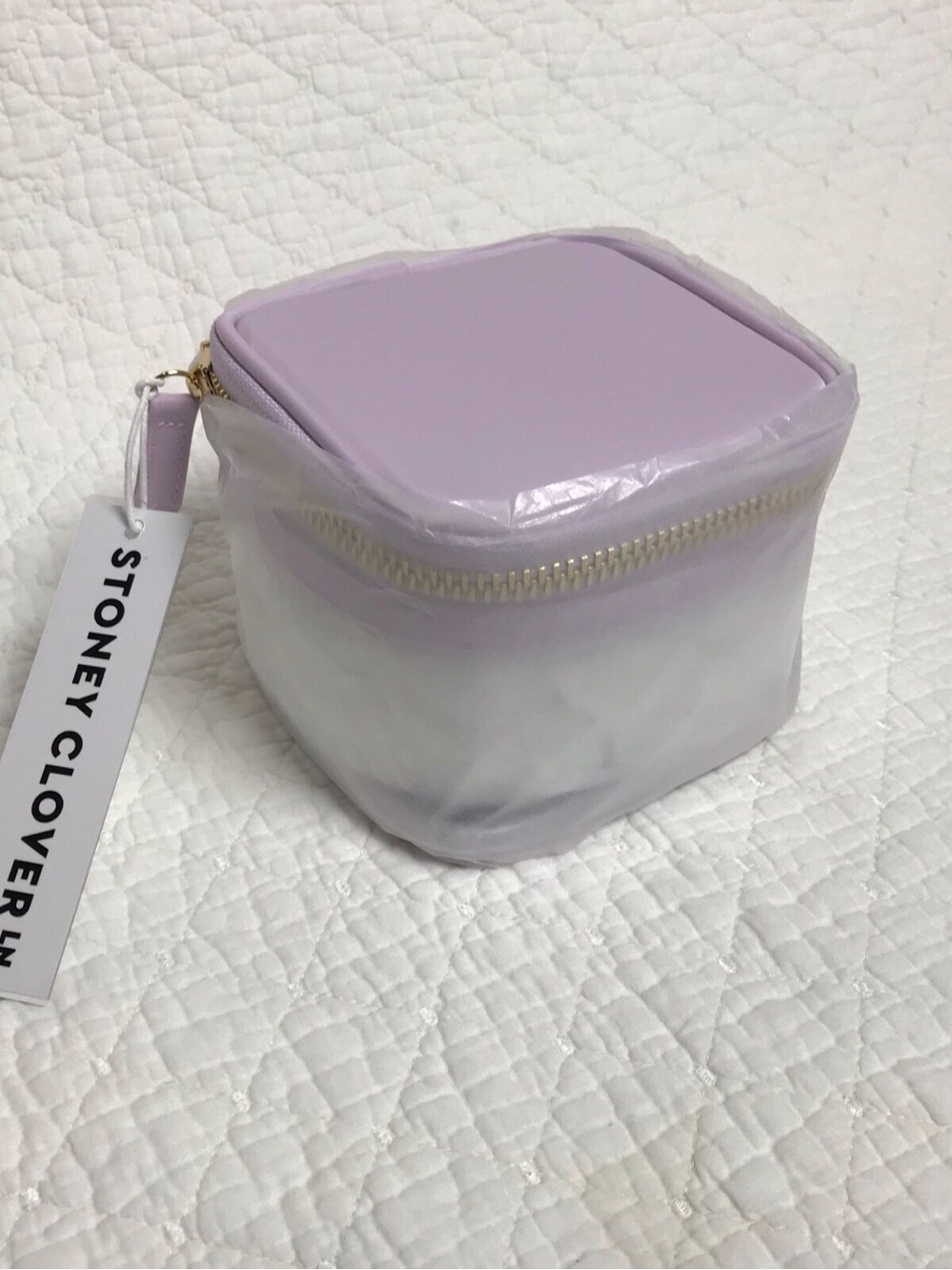 Stoney Clover Lane Clear mini open top pouch Lilac One SZ NWT